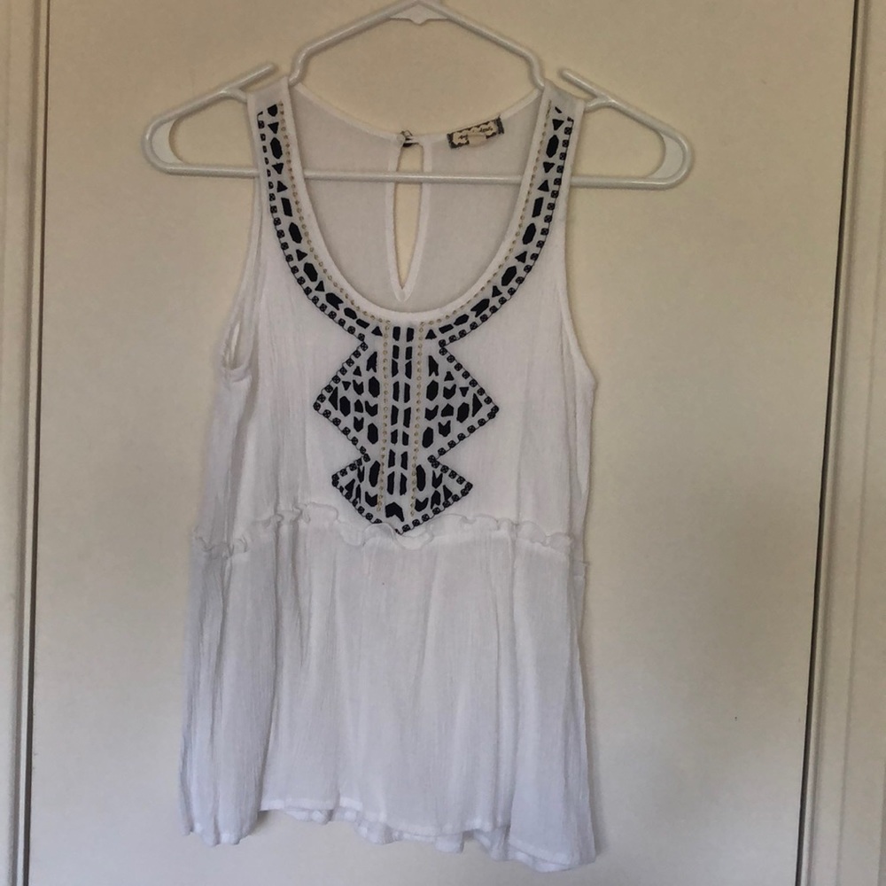 Embroidered tank